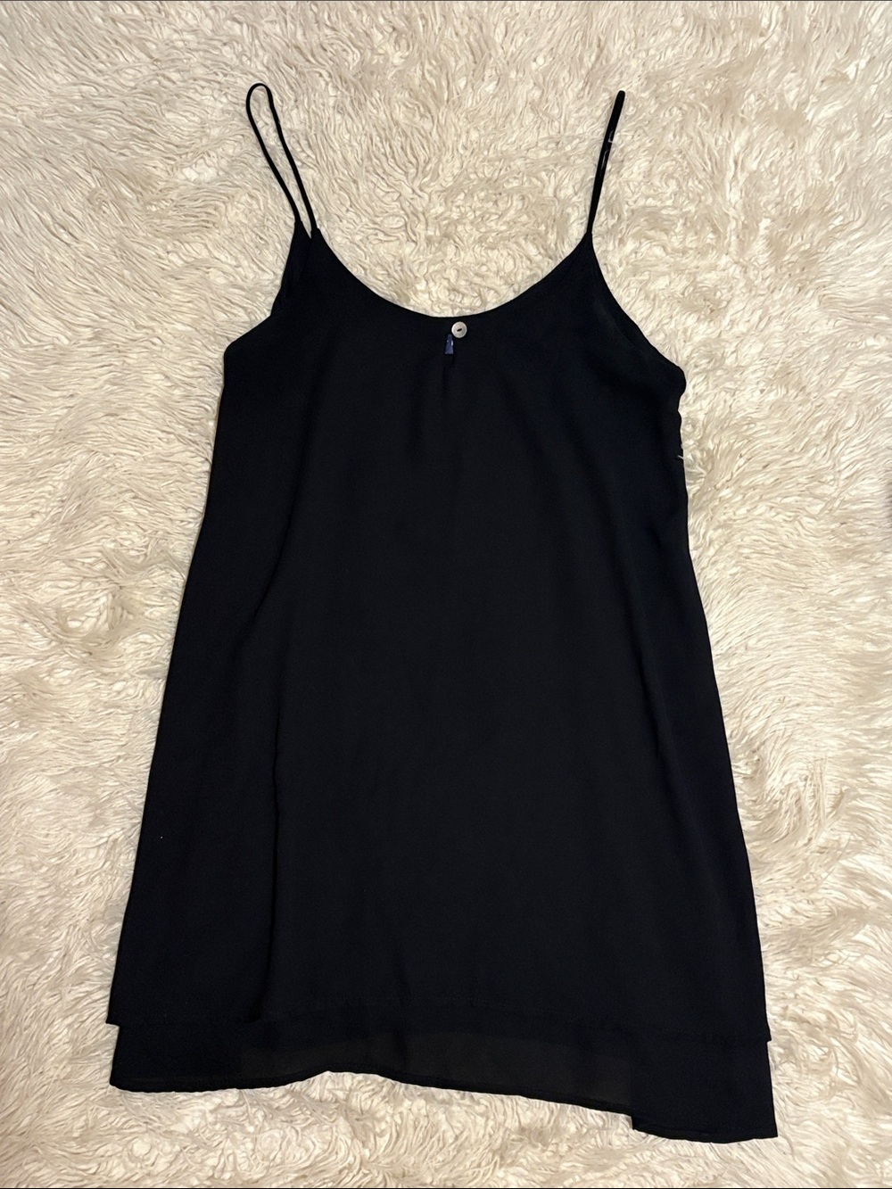 Lucy Love Black Dress with Button Accent